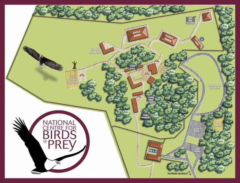 Map of National Centre for Birds of Prey, Duncombe Park, Helmsley UK